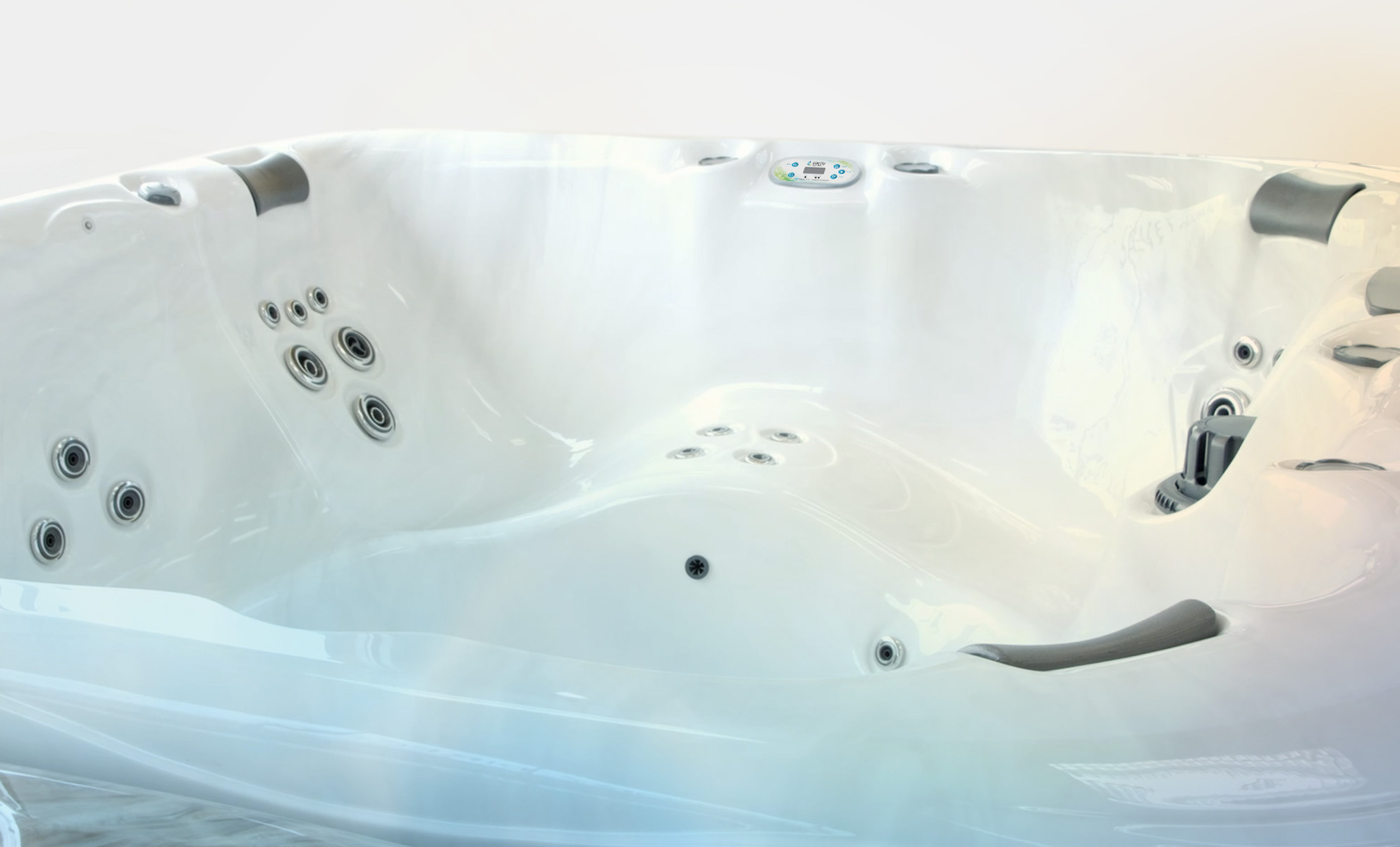 Close up van de jets op een balance 9 hot tub