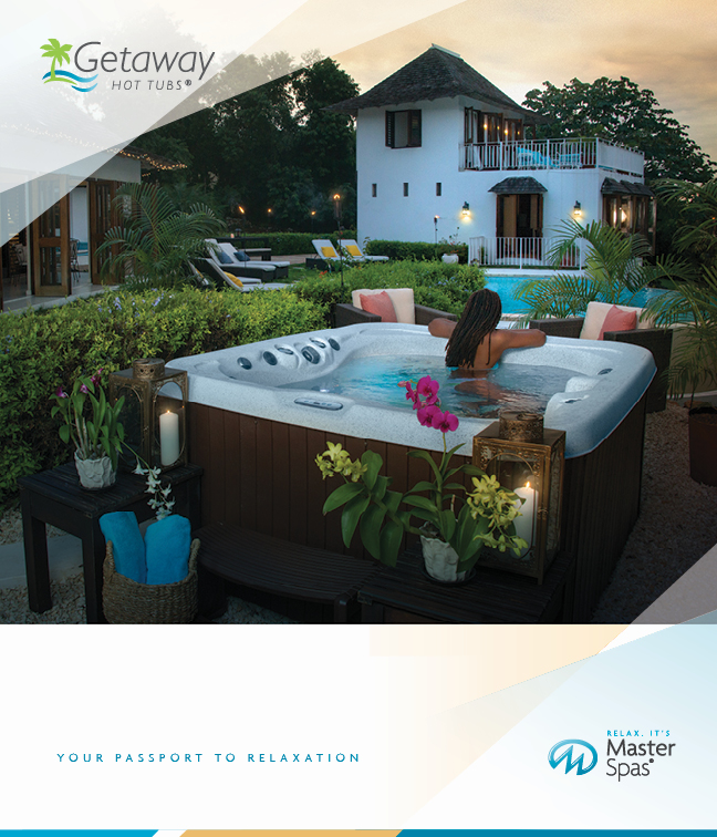 Getaway hot tub brochure cover